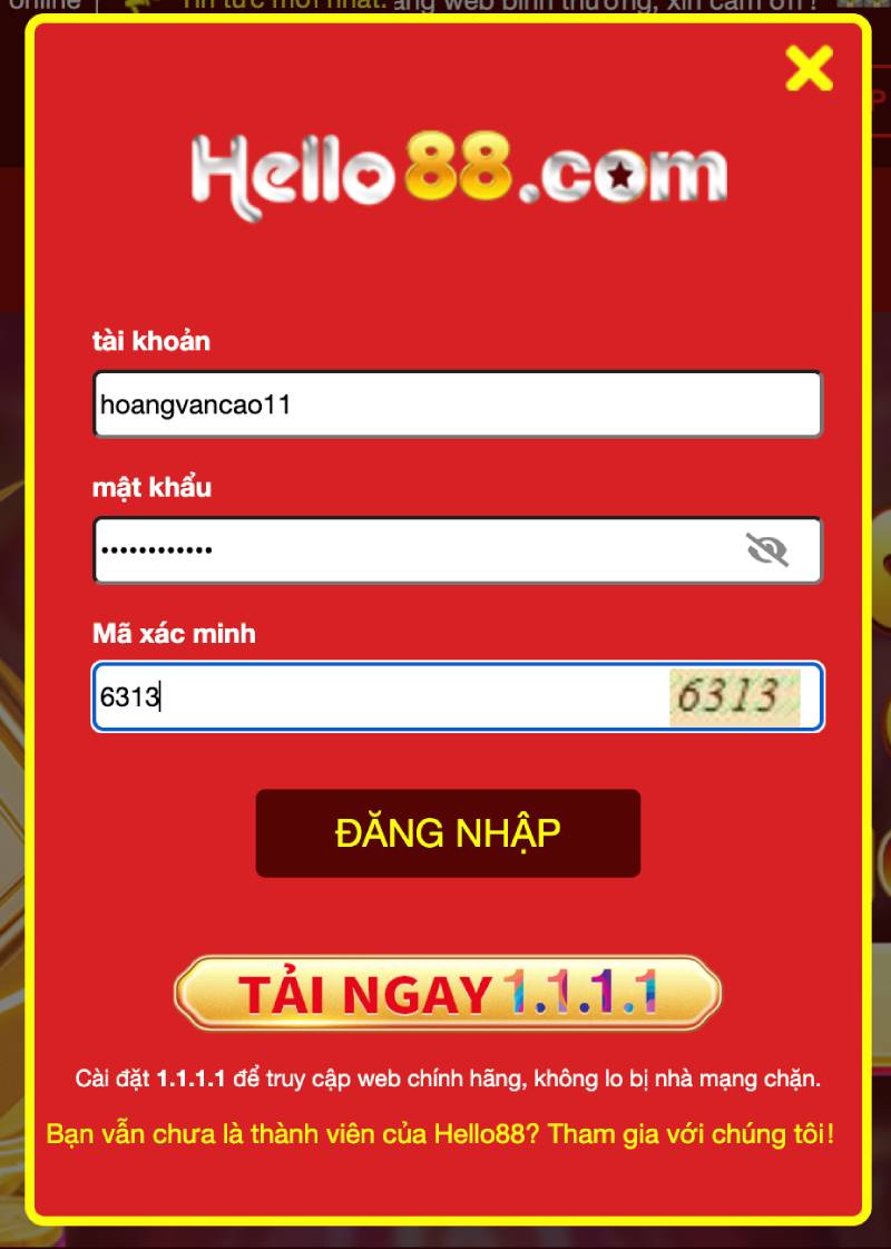 Bước 2: Điền đúng thông tin đăng nhập để tiếp tục.