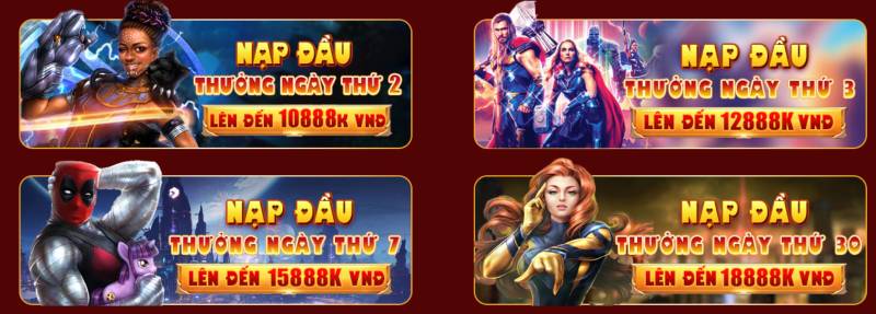 Khuyến mãi nạp đầu hấp dẫn