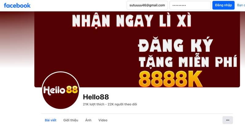 Liên hệ qua Facebook Hello88