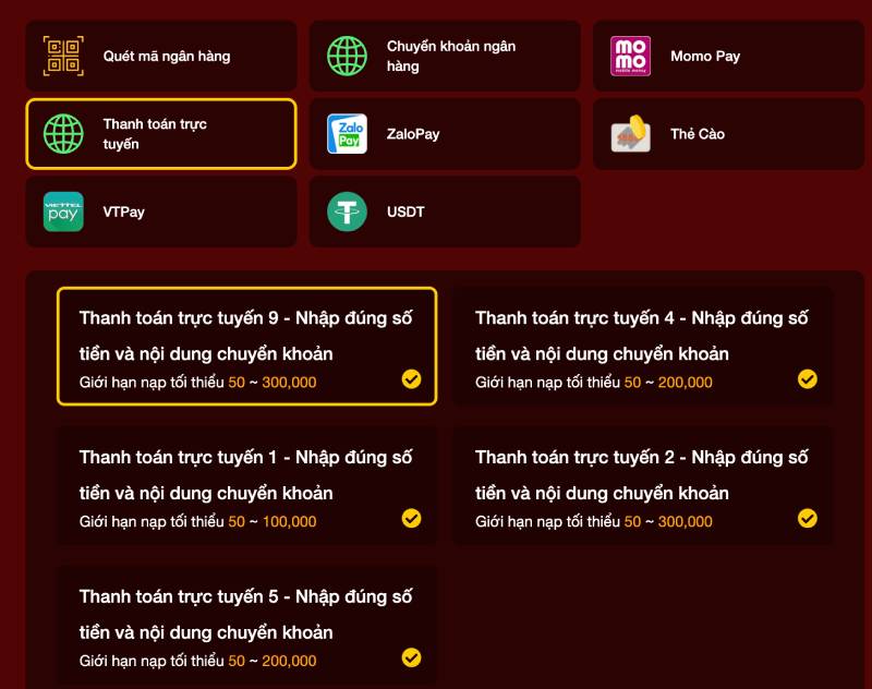 Thanh toán trực tuyến